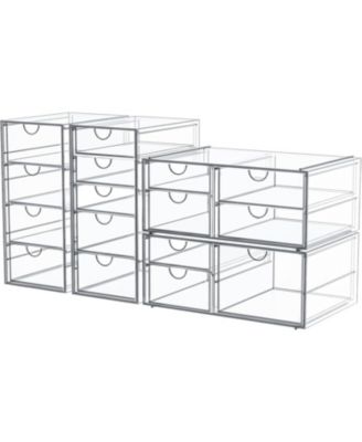 Makeup Organizer 16 Drawers Desktop Accessories Dustproof