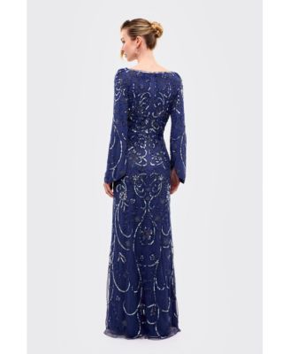 long sleeve christmas party dress ClodeEU Women's Sequin Velvet Mini ,Christmas Club Slim Dresses White,Womens Plus M The long puff sleeves taper into fitted cuffs for a structured finish Women's Holiday Dresses | Macy's