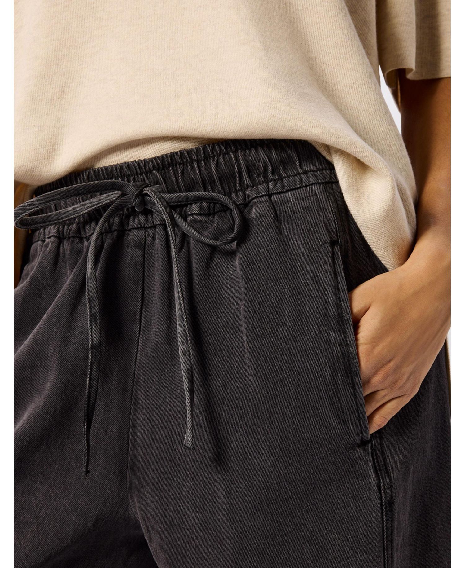 Women's Casual Denim Barrel Trouser