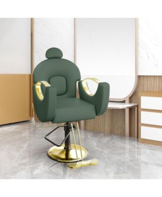 Hydraulic Barber Salon Chair with Adjustable Height, Reclining Backrest and 360degree(s) Swivel for Barbershop Spa