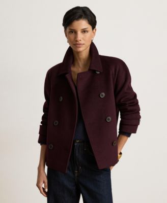 Women's Short Double Breasted Wool Coat
