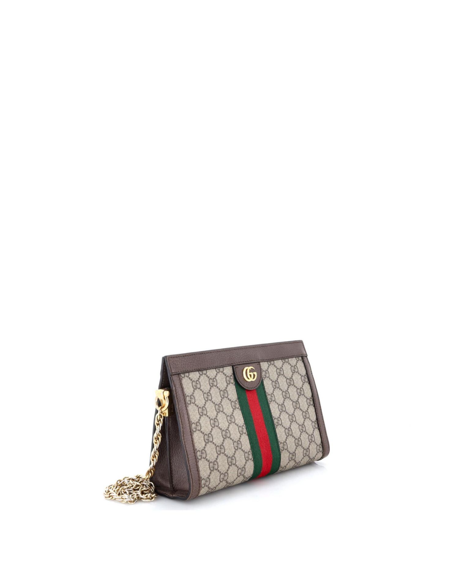 Small Ophidia Chain Shoulder Bag GG Coated Canvas