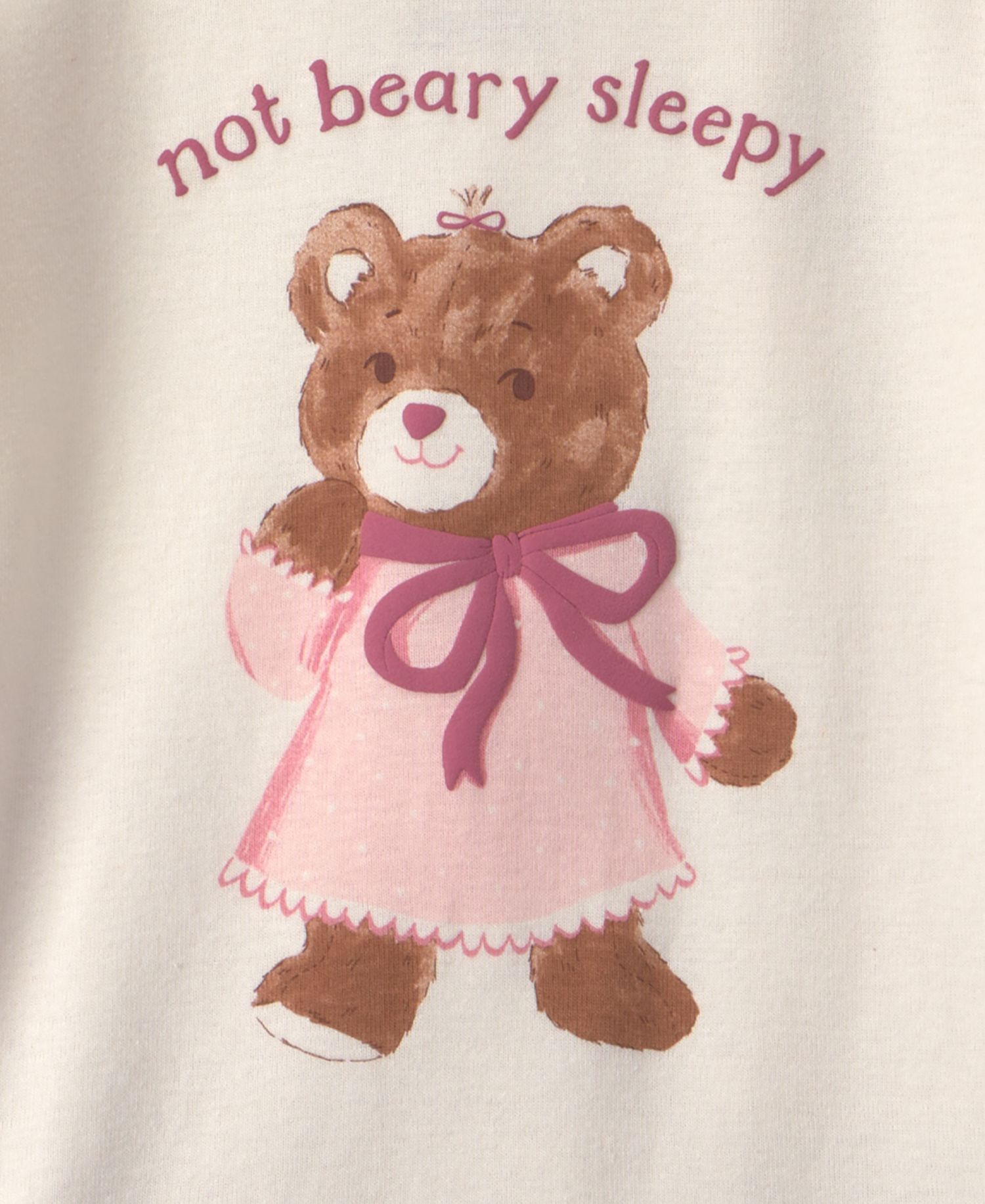 Хлопчатобумажная пижама Bear Varsity для маленьких девочек, комплект из 4 предметов