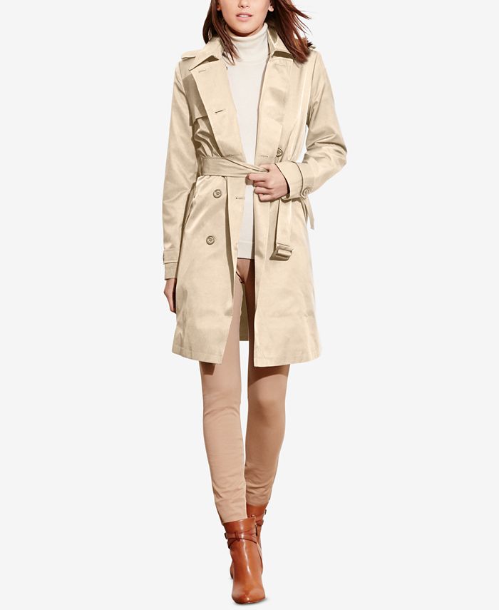 Lauren Ralph Lauren Double-Breasted Trench Coat, Created for Macy's &  Reviews - Coats & Jackets - Women - Macy's