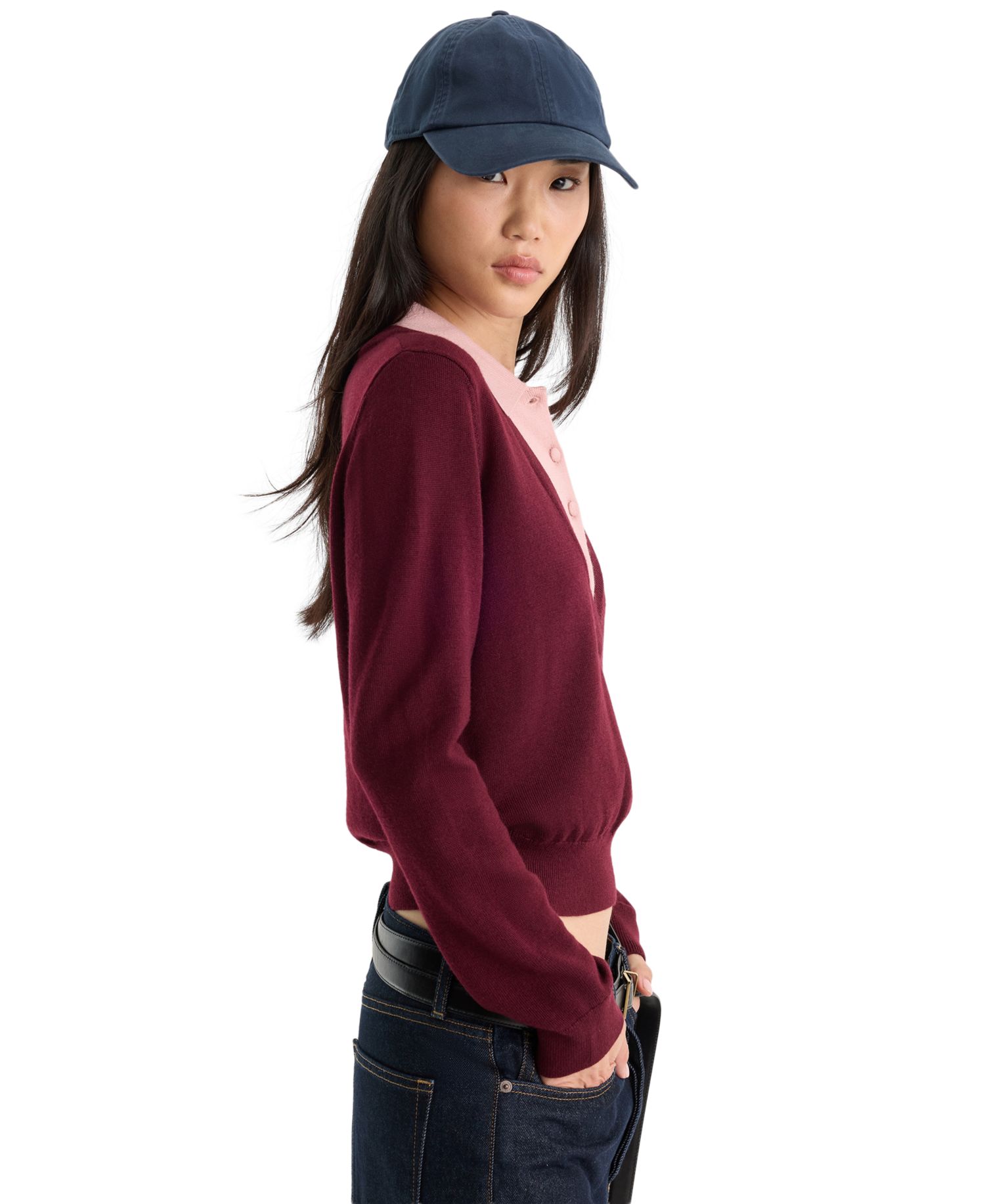 Women's Two-In-One Collared Sweater