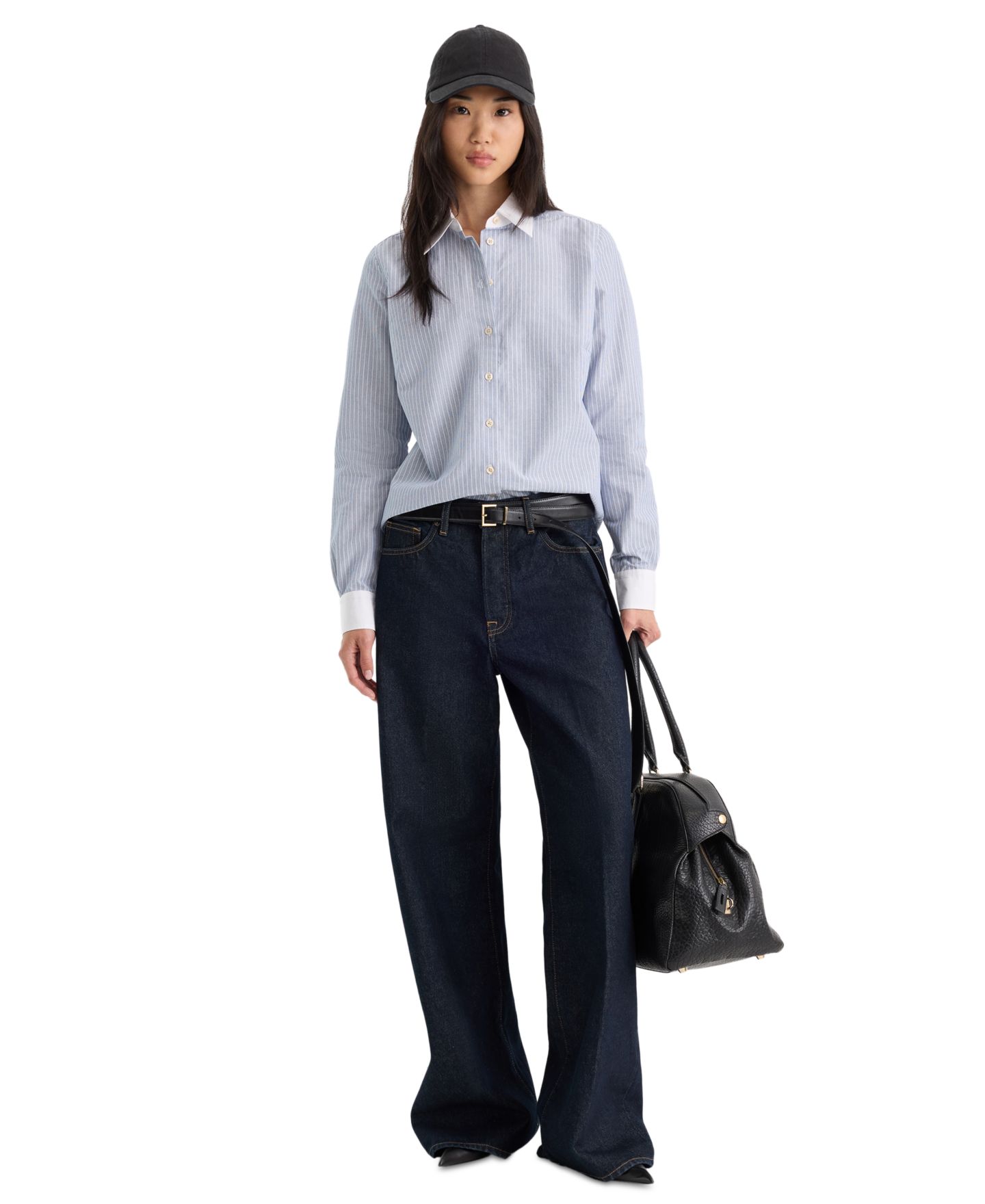 Женские джинсы Good American Vintage Low Slung Straight Baggy, цвет: Rinse — фото 2