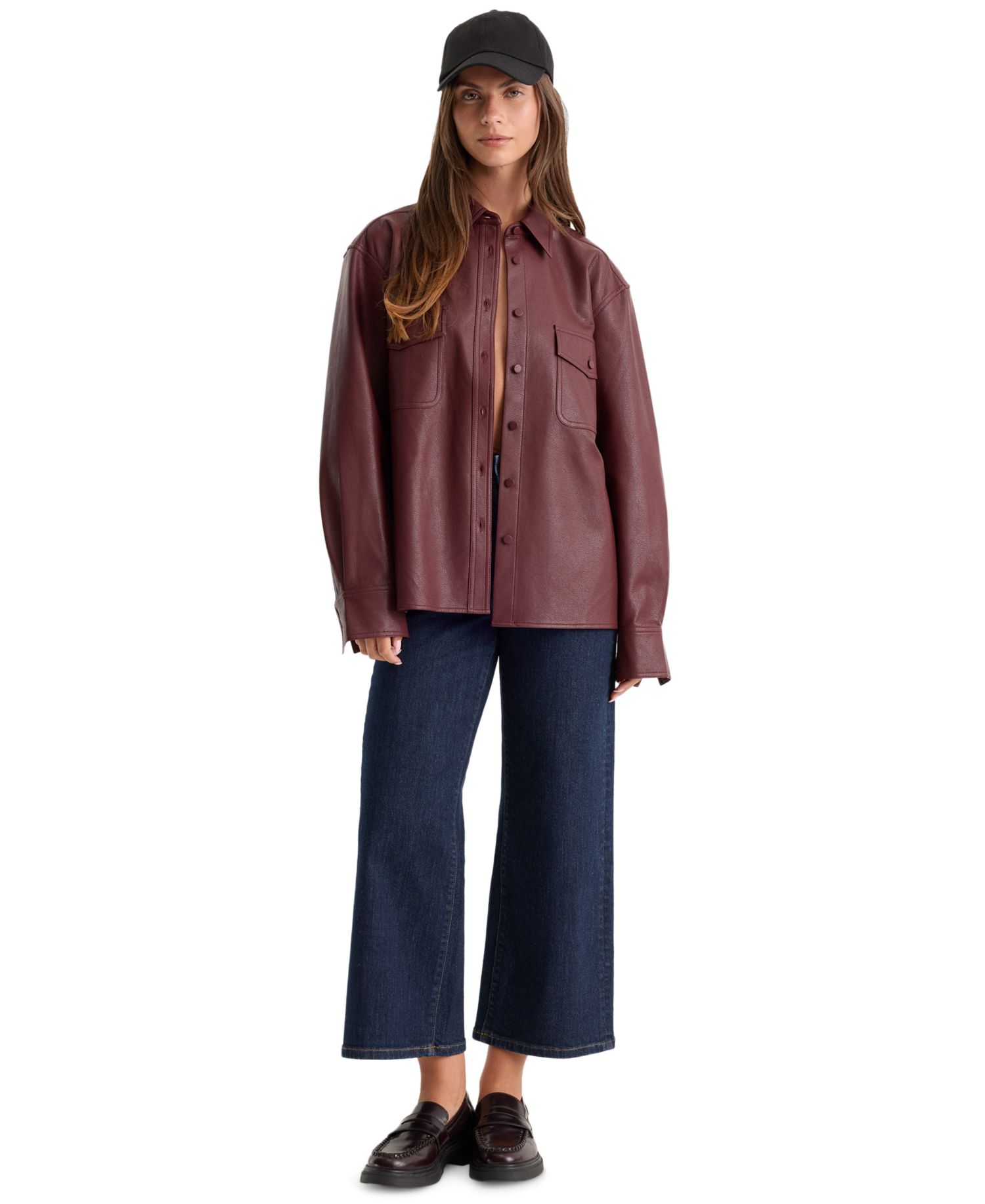 Women's High-Rise Palazzo Crop Jeans