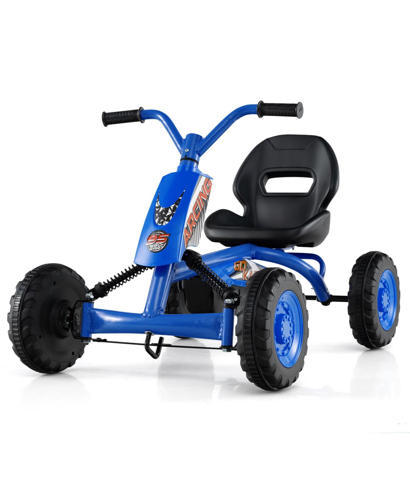 Детская игрушка Gymax Go Kart 4-Wheel Pedal Ride-On, 66 Lb. Capacity, Ages 3+, цвет: Тёмно-синий — фото 10