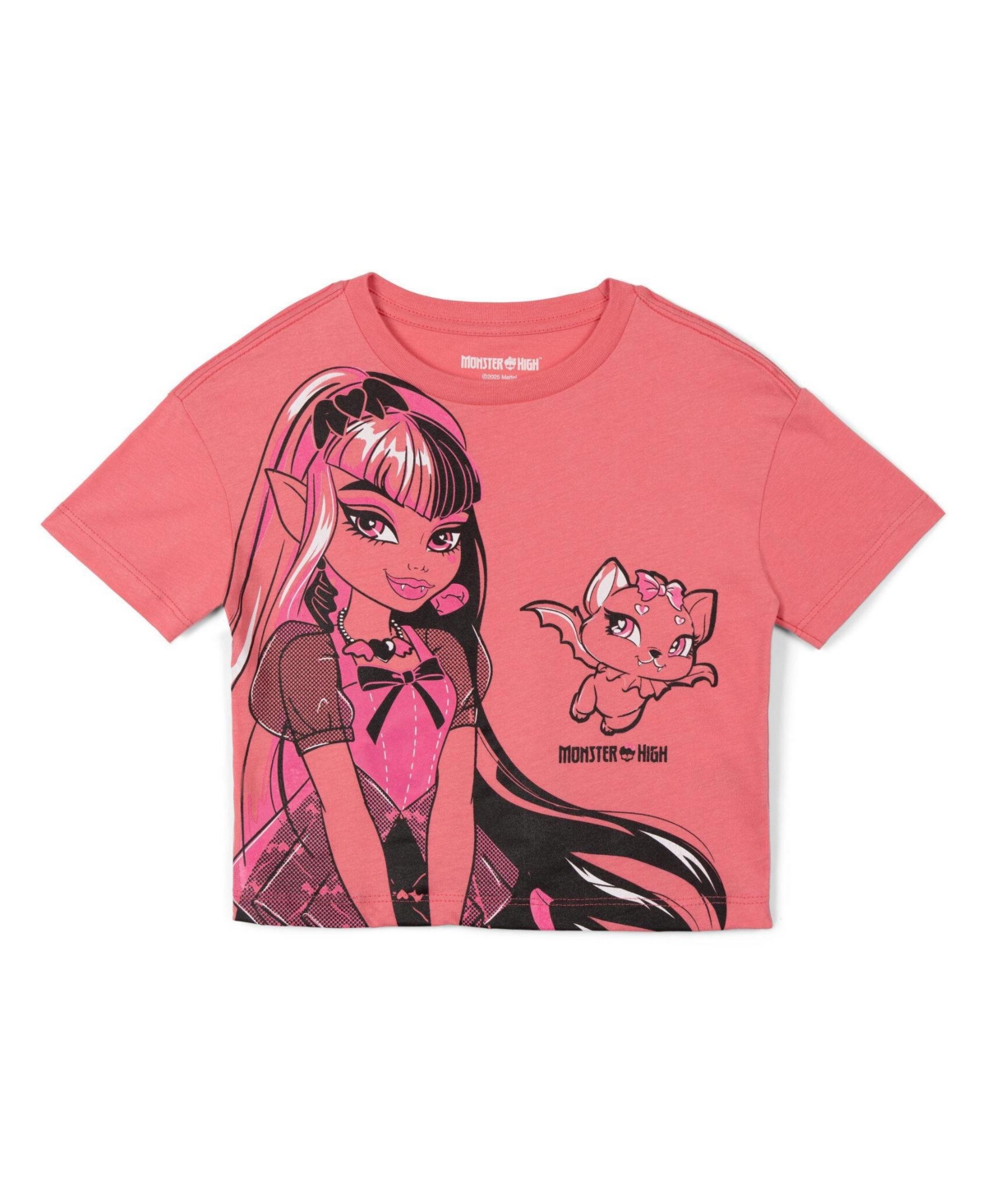 Monster High Girls ( 5 to 14 -16 )Short Sleeve T-Shirt - Pink draculaura