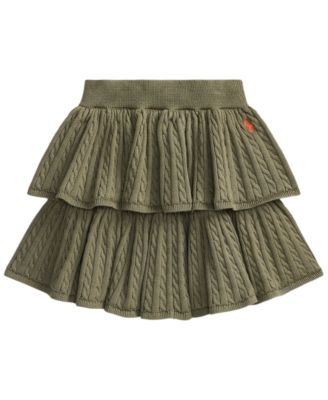 Girls' 2T-6X Mini-Cable Tiered Cotton Skirt