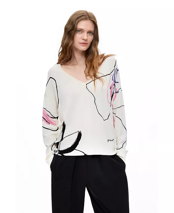 Women's Thin printed sweater - thumbnail 7