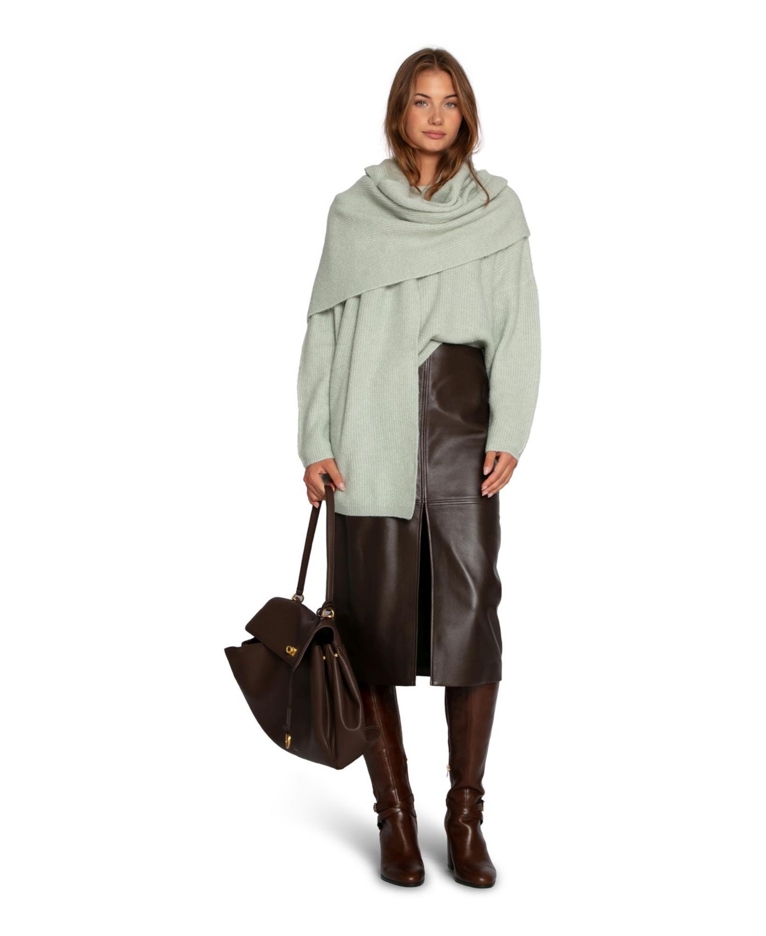Women's Understated Leather Pencil Skirt