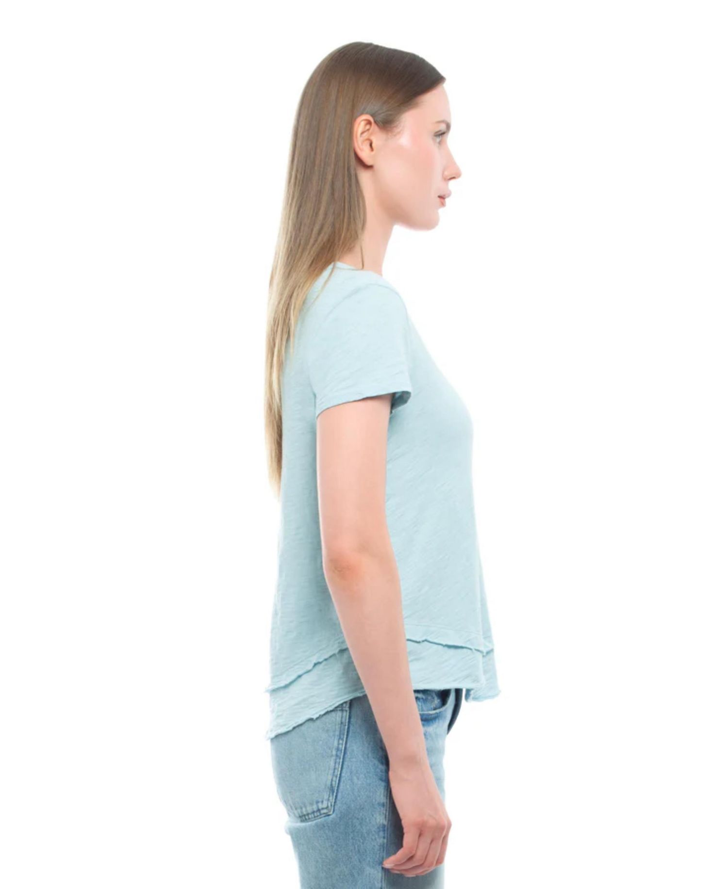 Women's Short Sleeve Mock Layer Tee