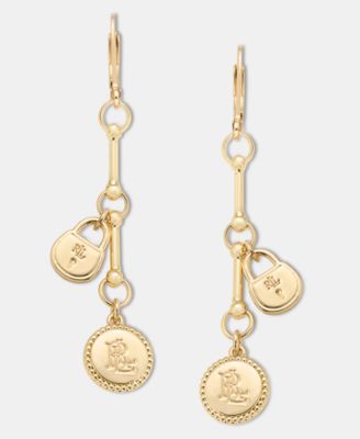 Logo Linear Drop Earrings