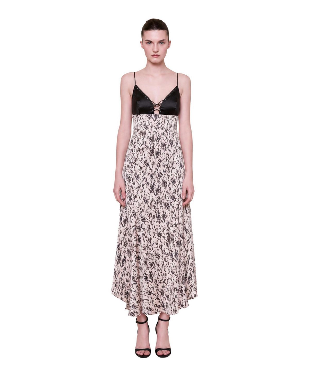 PCFG Women's The Party Edit Asymmetric Satin Dress view 1 — MAYCSS fashion products
