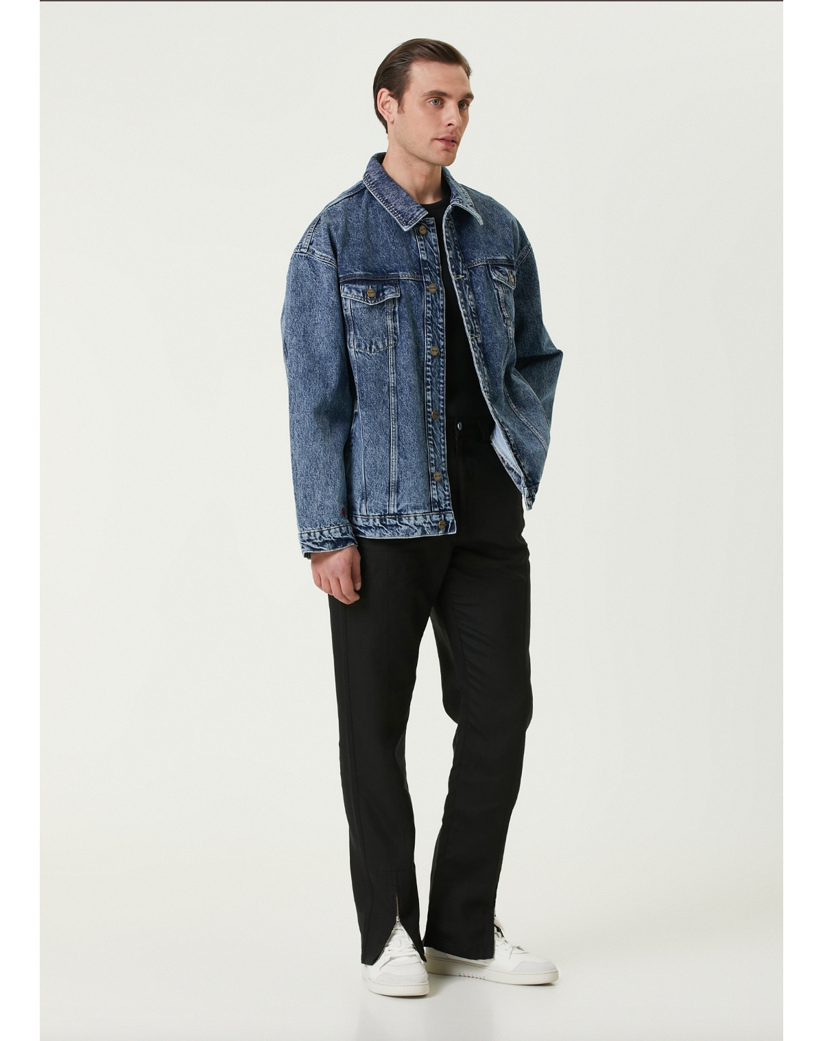 Pcfg Men's Free Heaven Destroyed Cotton Denim Jacket