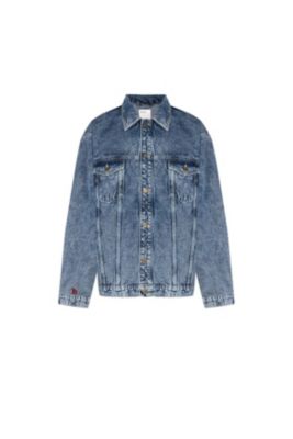 Men's Free Heaven Destroyed Cotton Denim Jacket