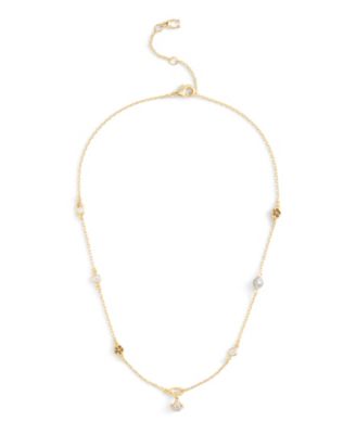 Faux Stone Signature Heritage Cultivated Pearl Charm Strand Necklace