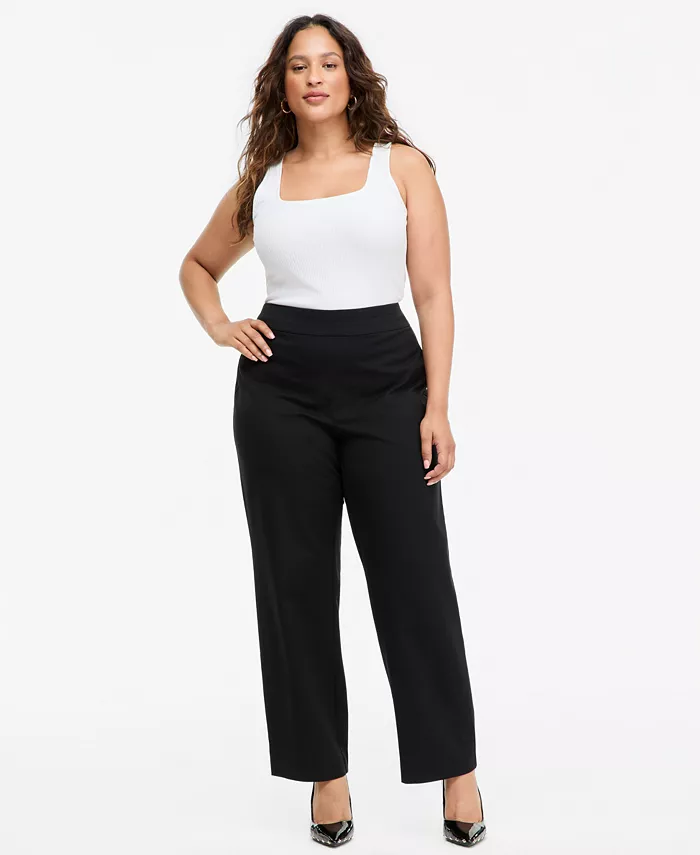 Plus Size INCredible Stretch Straight High-Rise Pull-On Pants - thumbnail 8