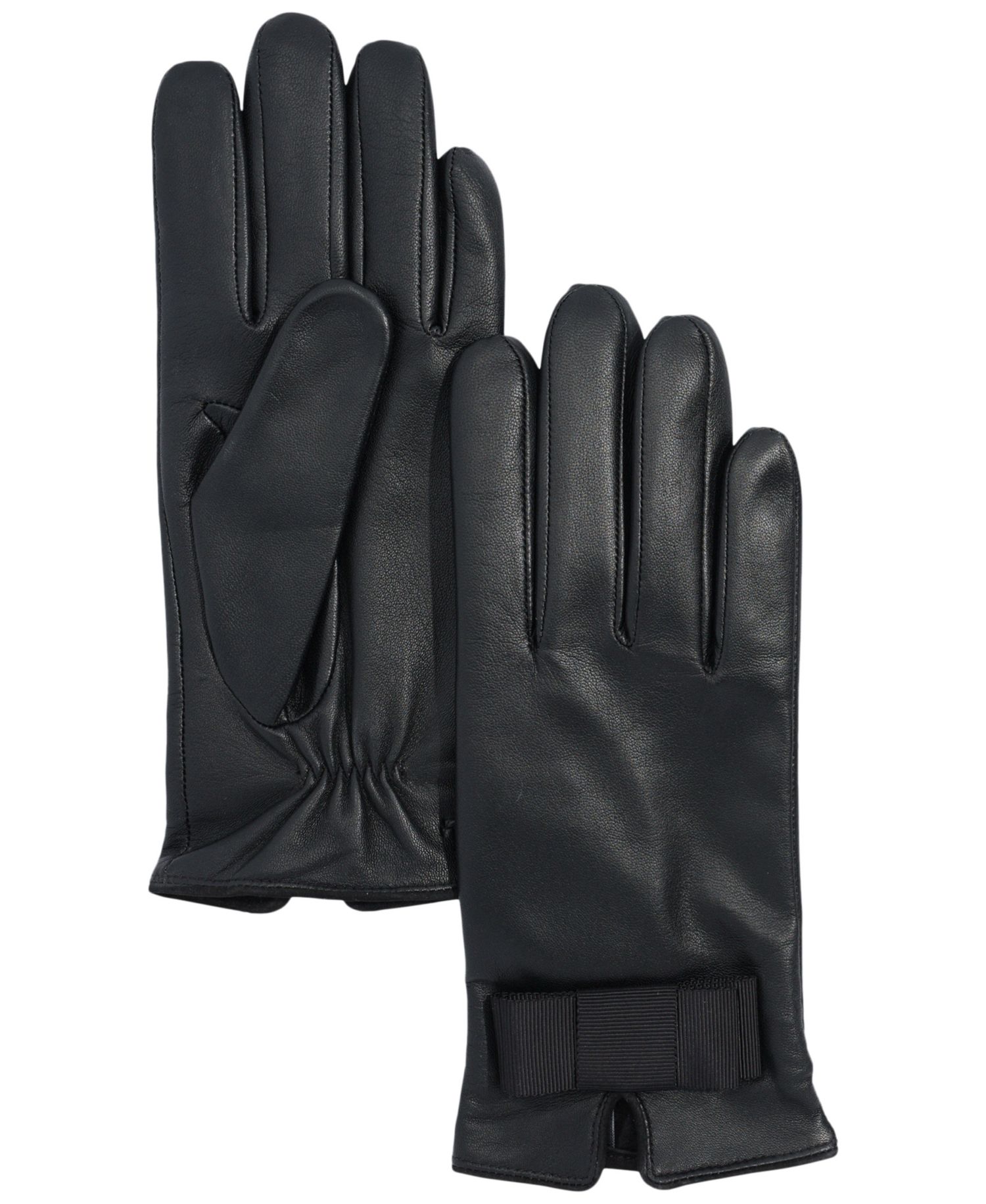 Tuxedo Bow Leather Gloves
