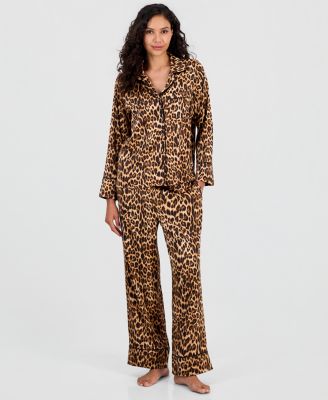 Women's Printed Satin Long Pajama Set