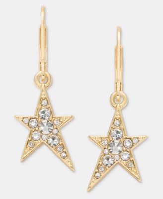 Pav&eacute; Star Drop Earrings