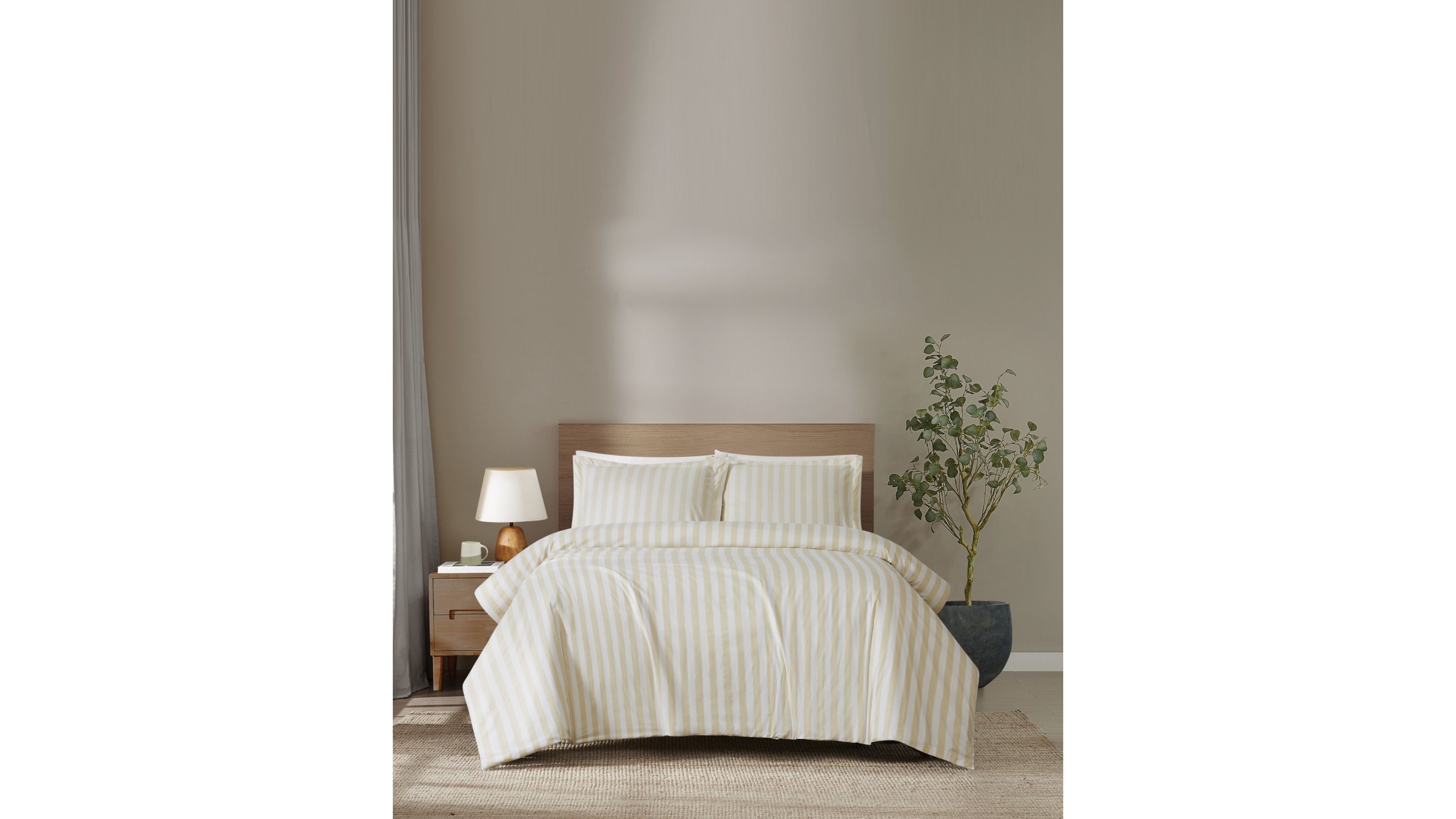 Brooklyn Loom Levi Stripe 3-Piece Duvet Cover Set, King