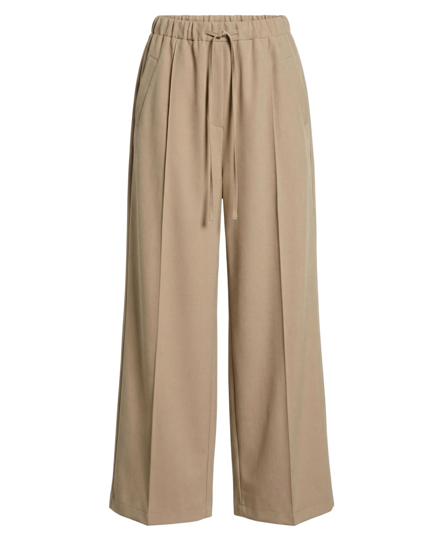 Женские брюки Modenaire Wide-Leg Drawstring-Waist, цвет: Хаки — фото 6