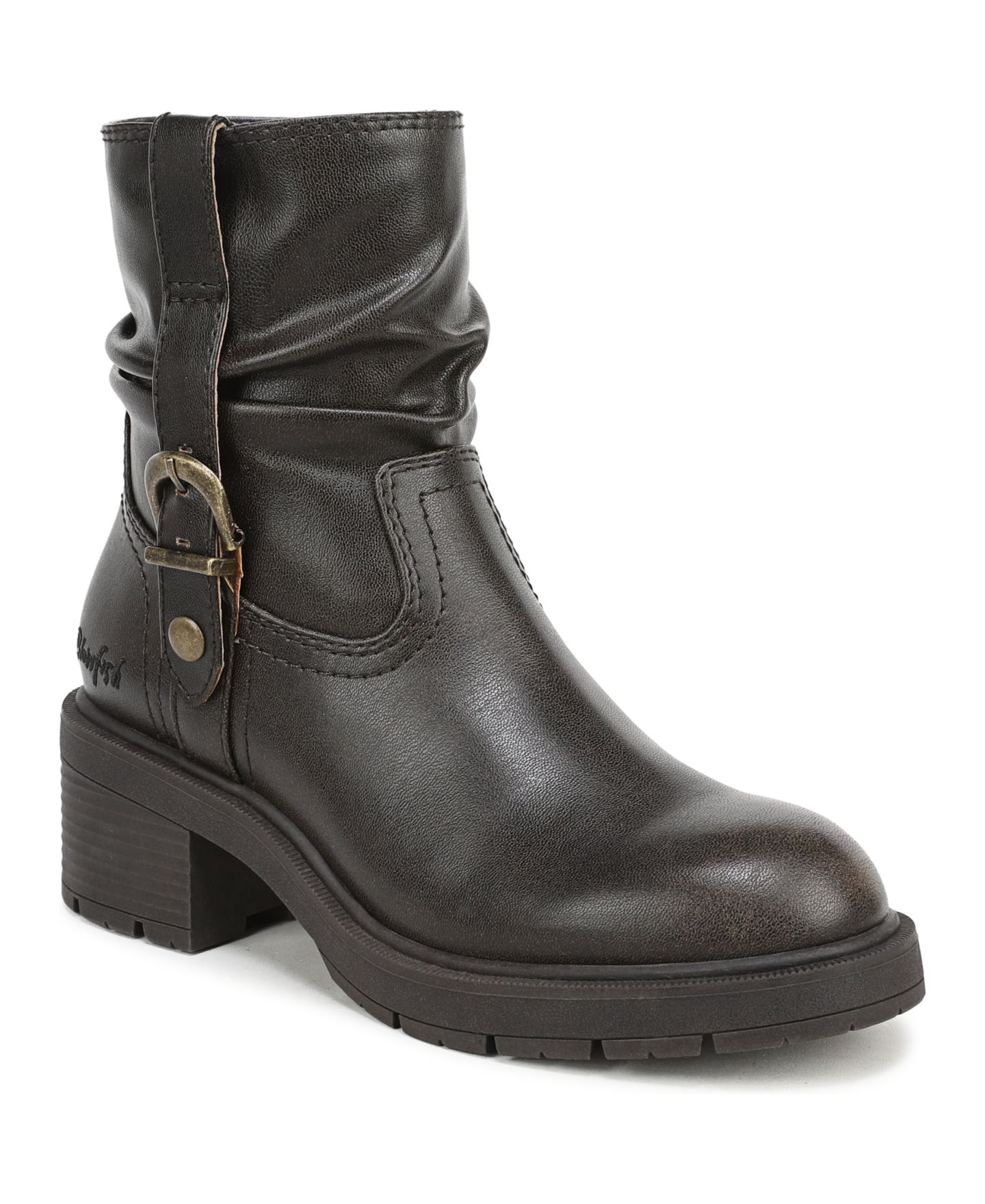 Женские ботинки Blowfish Malibu Finley Round Toe, цвет: Шоколадная искусственная кожа — фото 1