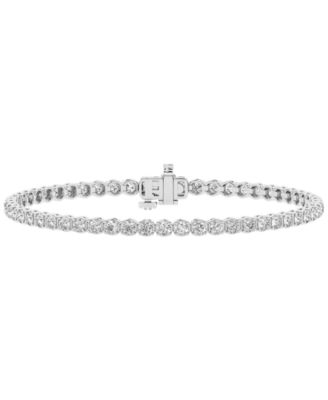 Lab-Grown Diamond Round Cut Bracelet (4 ct. t.w.) in Sterling Silver
