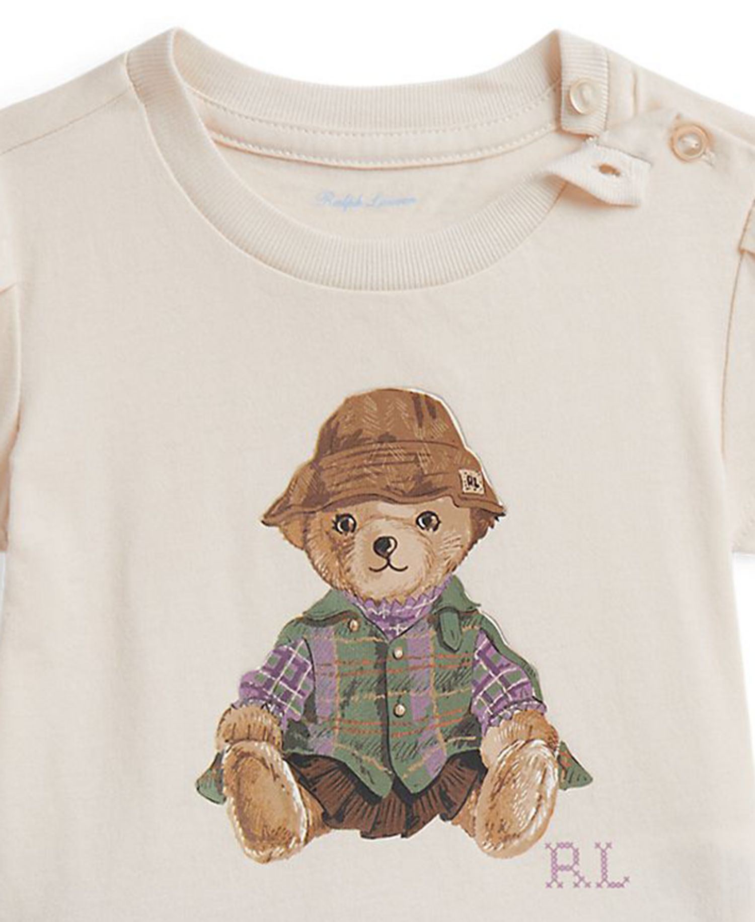 Baby Girls' Polo Bear Jersey Peplum T-Shirt and Leggings, 2-Piece Set