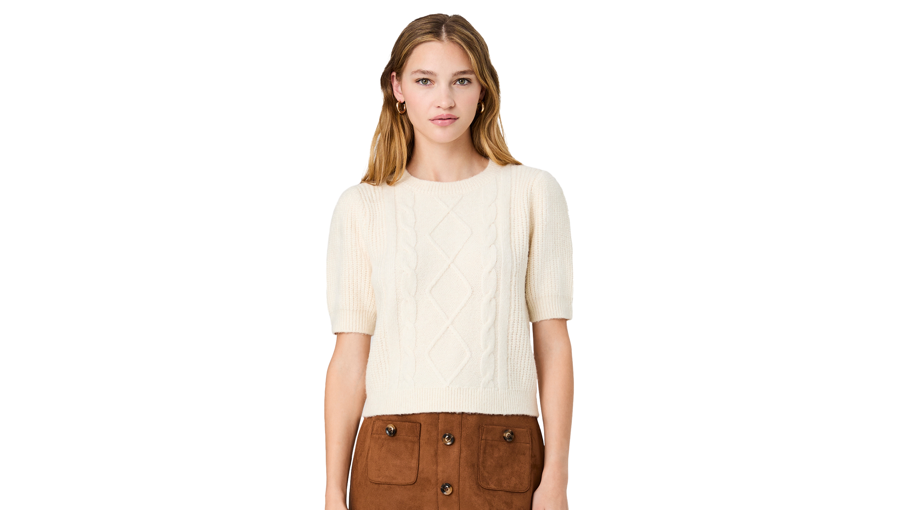 French Connection Women's Wesley Crewneck Short-Sleeve Sweater
