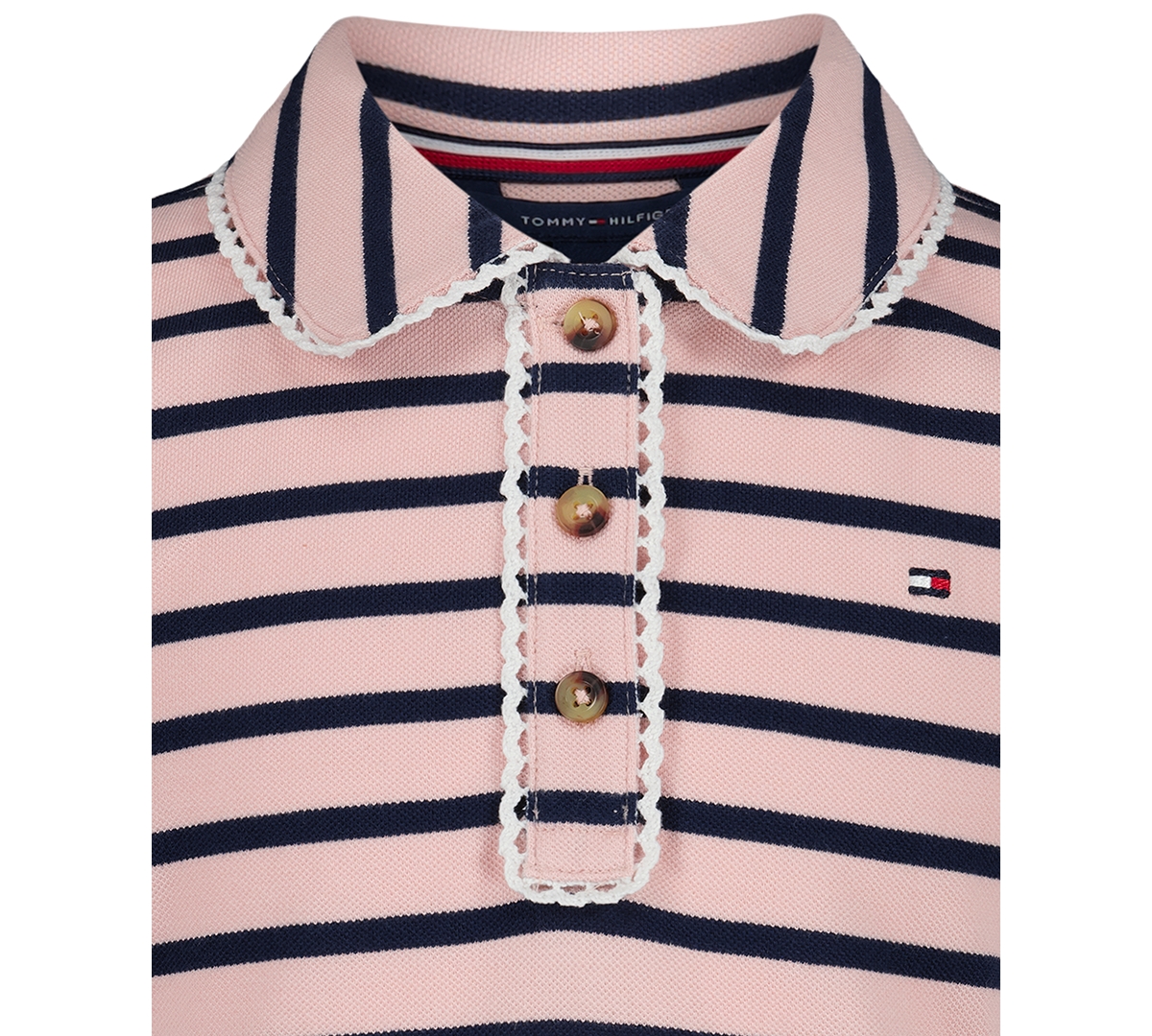Tommy Hilfiger Girls' 7-16 Striped Polo Collar Dress