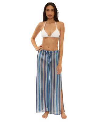 Women's Seaside Stretch Crochet Split Leg Swim Cover-Up Pants