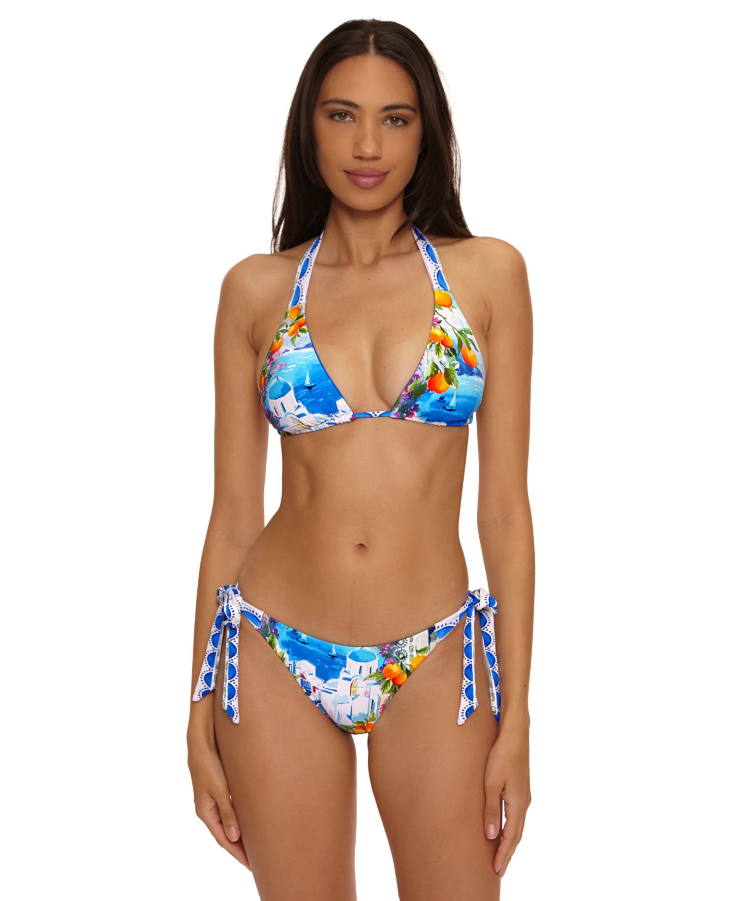 Women's Mykonos Cheryl Reversible Triangle Bikini Top and Tie Bottoms