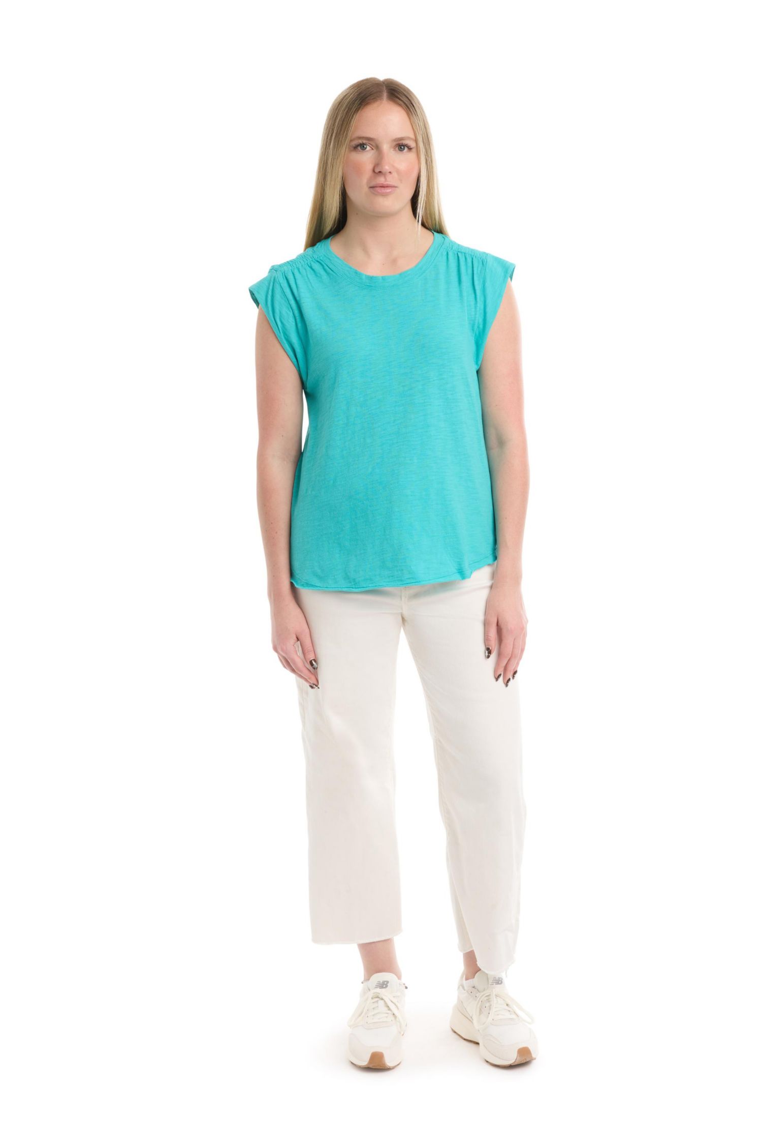 Women's Ruched Shoulder Tee