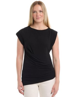 Women's Boat Neck Rolled Cuff Tee