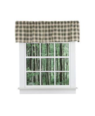 Polyester and Cotton Country Check Tailored With 1.5 inch Rod Pocket Window Valance