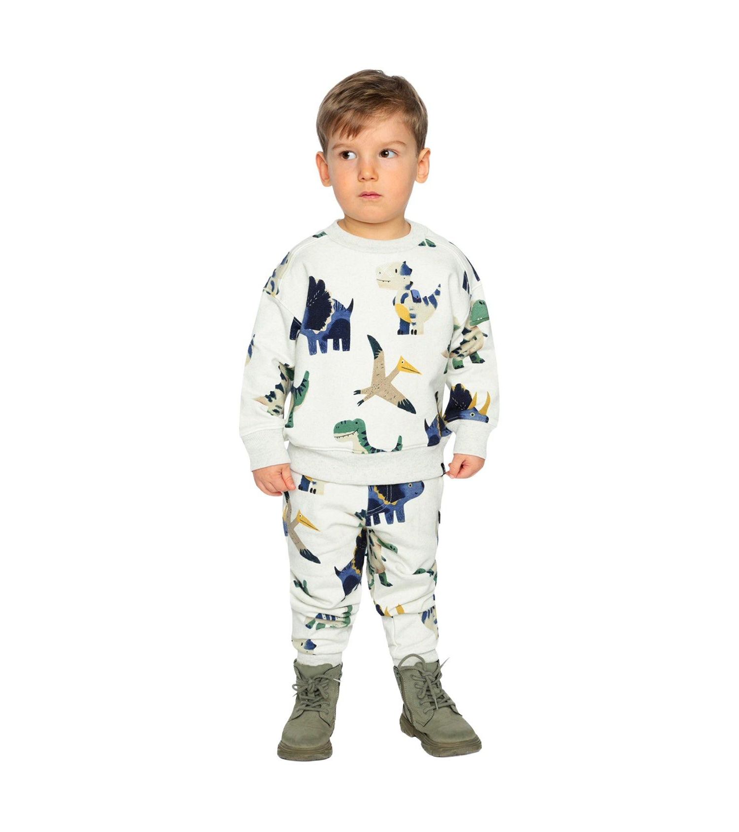 Little Boys (6-8) Fleece Sweatshirt Dinosaur Print