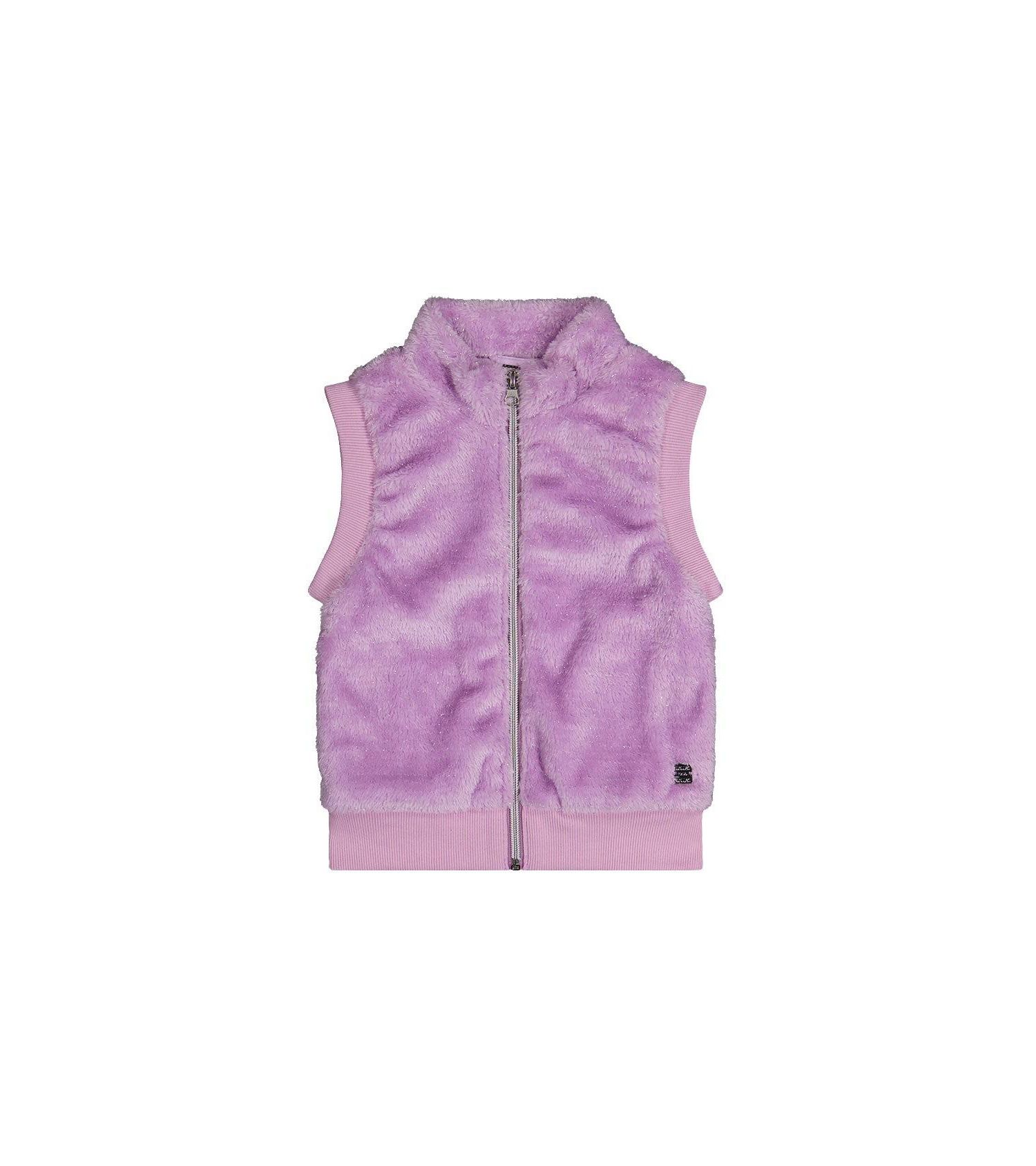 Little and Big Girl 6-12 Faux Fur Sleeveless Vest Violet