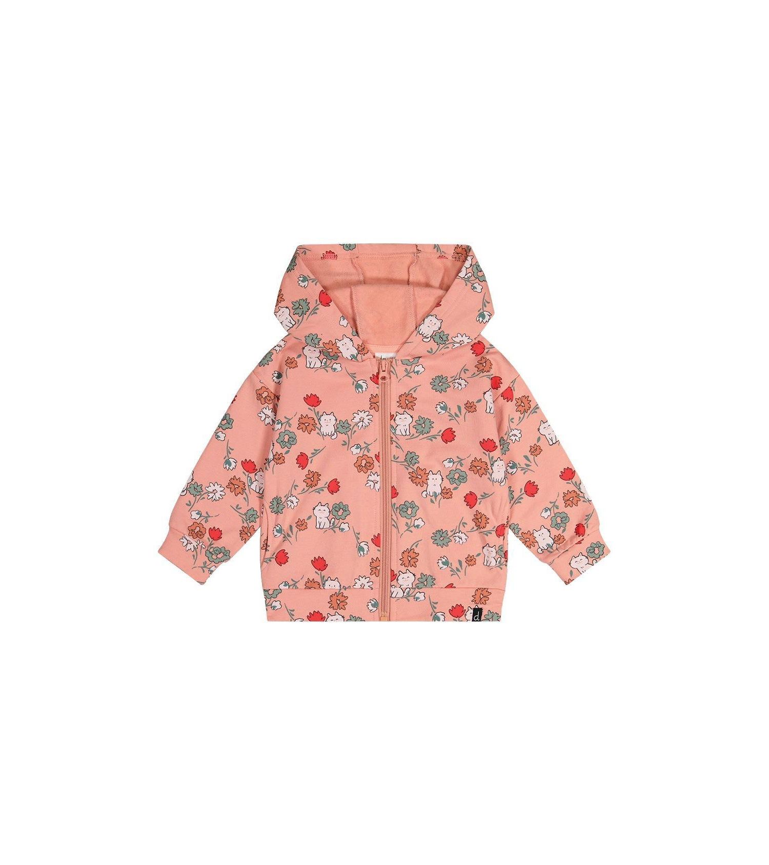 Little and Big Girl (6Y - 8Y) French Terry Hooded Cardigan Sweatshirts