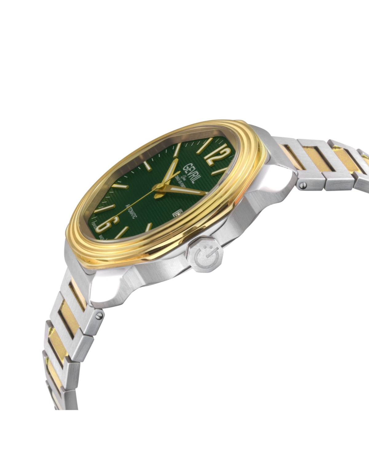 Gevril Men's Roosevelt Swiss Automatic Two tone Ipyg/Ss Bracelet Watch