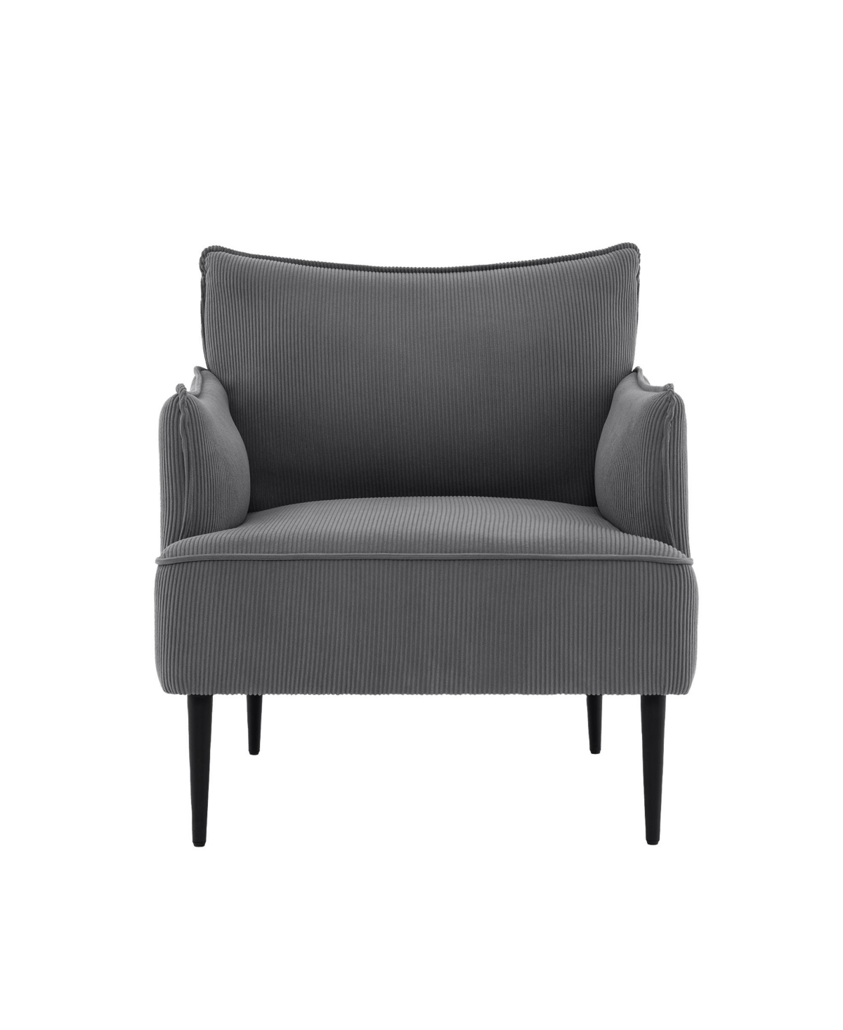 homfan Single Armchair with Removable Cushions, Wood Frame and Metal Legs, 300 Lbs Capacity, for Living Room and Bedroom