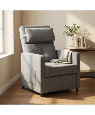 Power Recliner Chair with Massage and Heat, Electric Adjustable Recliner with PU Leather, USB Port and Side Pockets, Living Room