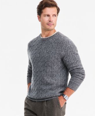 Men's Premium Cashmere Cable-Knit Crewneck Sweater, Macy's Exclusive