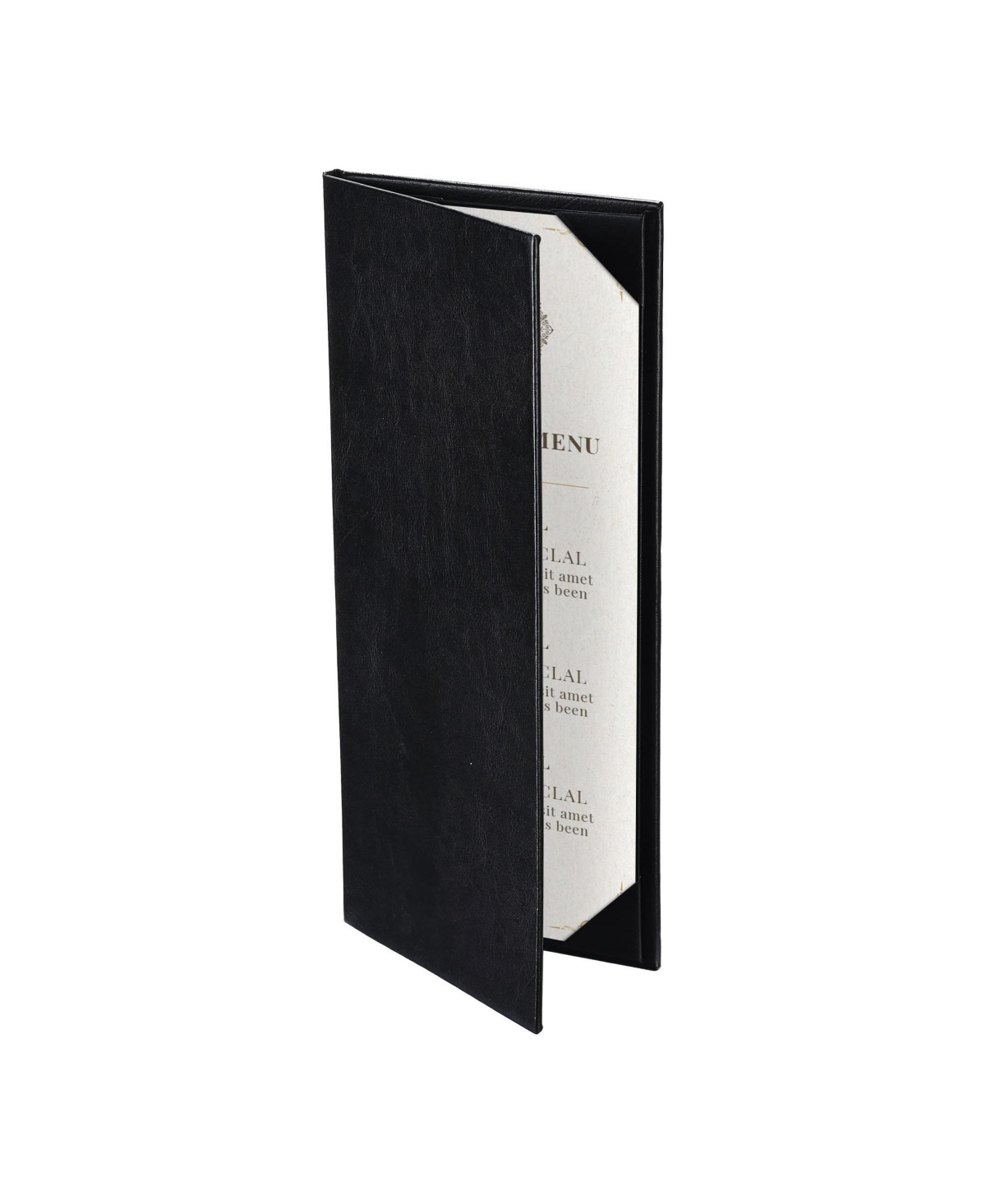 Yescom 5 Pack Menu Covers 4.25"x11" 2 View Angled Corners Wine List Restaurant