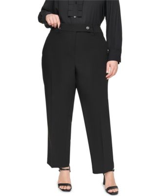 Plus Size Mid-Rise Ankle Pants