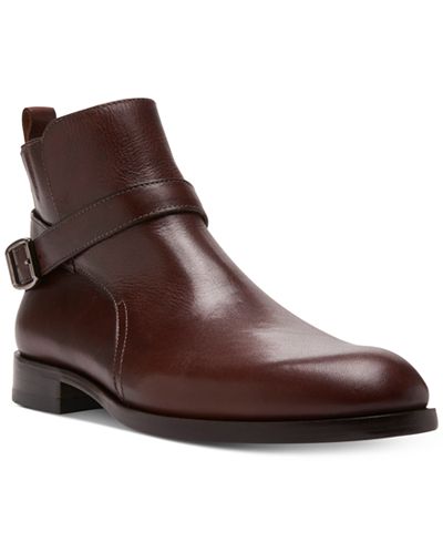 Donald Pliner Men's Zaccaro Calf Boot with Buckle Strap and Zipper