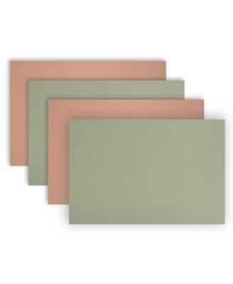 Pebbles Reversible Premium Faux Leather 12" x 18" Rectangular Placemats Set of 4