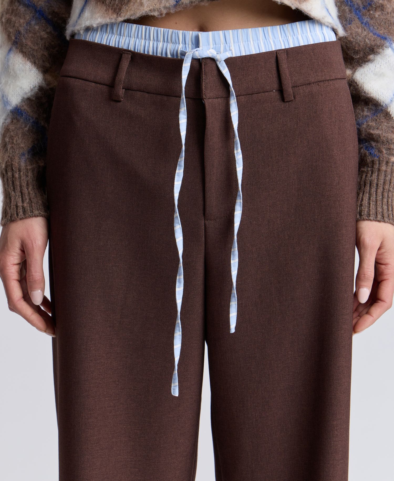 Women's Double-Waistband Wide-Leg Pants